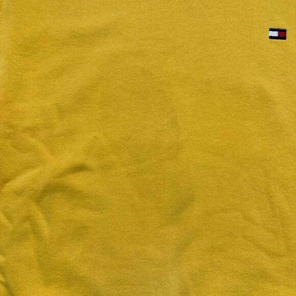 Vintage 90s Tommy Hilfiger Embroidered Crewneck Mens Medium Yellow Sweatshirt - Picture 4 of 5
